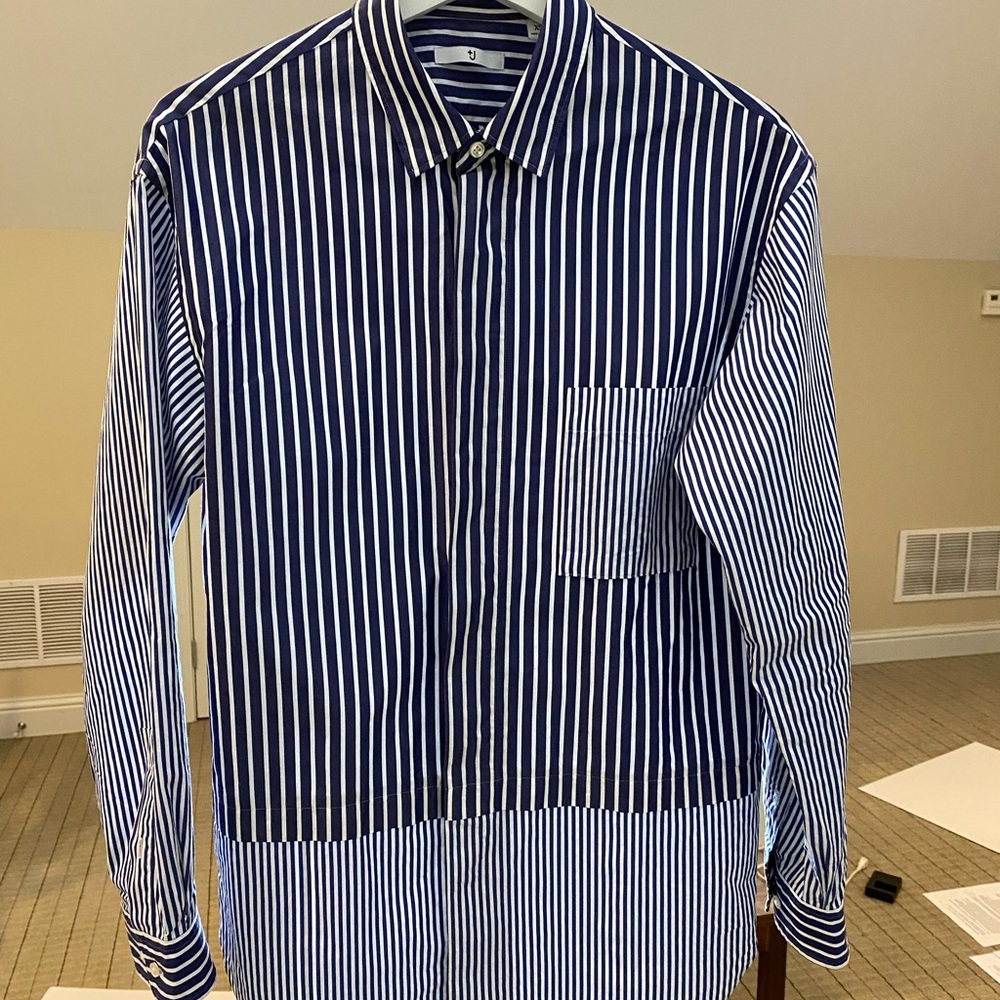 Jil Sander Uniqlo Oversized Striped Shirt